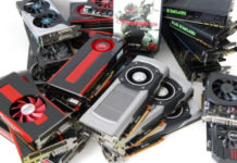 Средняя производительность 23 видеокарт относительно Nvidia RTX 2080 Ti